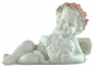 Preview: Engel mit Rosenkranz liegend im 4er Set