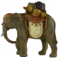 Preview: Handbemalte Krippenfigur Elefant mit Gepäck, ca. 13,5 cm, K 081