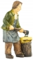 Preview: Handbemalte Krippenfigur Holzhacker mit Hackstock, ca. 9 cm, K 934