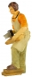 Preview: Handbemalte Krippenfigur Zimmermann, ca. 10 cm, K 946-11