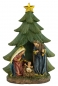 Preview: Krippenfigur Heilige Familie unter dem Tannenbaum groß, ca. 16 cm, K 096-3