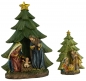 Preview: Krippenfiguren Heilige Familie unter dem Tannenbaum klein, 2er Set, ca. 9,5 cm, K 096-4