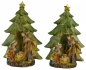 Preview: Krippenfiguren Heilige Familie unter dem Tannenbaum klein, 2er Set, ca. 9,5 cm, K 096-4