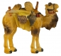 Preview: Handbemalte Krippenfigur Kamel mit Gepäck, ca. 8 cm, K 004-16