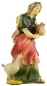 Preview: Handbemalte Krippenfigur Magd mit Krug und einer Gans, ca. 10 cm, K 001-13
