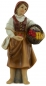Preview: Handbemalte Krippenfigur Magd mit Obstkorb, ca. 11 cm, K 942-11