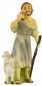 Preview: Handbemalte Krippenfigur Schäfer mit drei Schafen, ca. 10,5 cm, K 914-11