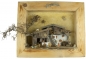 Preview: Einzigartiges Weihnachtskrippenbild inkl. 12-tlg. Figurensatz K 181, Maße Bild: ca. 45 x 55 x 18 cm