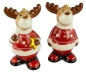 Preview: Bezaubernde Elche 2er Set klein ca. 9 cm - Weihnachtsdekoration