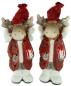 Preview: Bezaubernde Elche mit Stoffmütze 2er Set ca. 16 cm - Weihnachtsdekoration