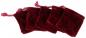Preview: Zauberhafte Samtbeutel rot 5er Set ca. 6 x 5 cm - Weihnachtsdekoration