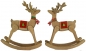 Preview: Bezaubernde Schaukelrentiere 2er Set ca. 19 cm - Weihnachtsdekoration