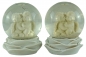 Preview: Goldige Schneekugeln Engel 2er Set ca. 6 cm - Dekoration