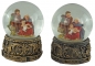 Preview: Stimmungsvolle Schneekugeln Heilige Familie groß 2er Set ca. 9 cm - Dekoration