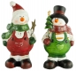Preview: Bezaubernde Schneemänner 2er Set ca. 12 cm - Weihnachtsdekoration