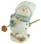 Preview: Bezaubernde Schneemänner auf Skiern 2er Set ca. 15 cm - Weihnachtsdekoration
