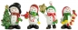 Preview: Bezaubernde Schneemänner 4er Set ca. 7,5 cm - Weihnachtsdekoration