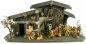 Preview: Prachtvolle Weihnachtskrippe Engelthal dunkel inkl. 12-tlg. Figurensatz K 001, Maße Krippe: ca. 70 x 30 x 32 cm