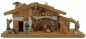 Preview: Tolle Weihnachtskrippe Gersdorf inkl. 11-tlg. Figurensatz K 111, Maße Krippe: ca. 33 x 11,5 x 13 cm