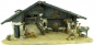 Preview: Stimmungsvolle Weihnachtskrippe Gotthard dunkel inkl. 12-tlg. Figurensatz K 001, Maße Krippe: ca. 90 x 40 x 40 cm