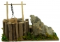 Preview: Holz-Ziehbrunnen - Krippenzubehör, ca. 8 x 11 x 8 cm