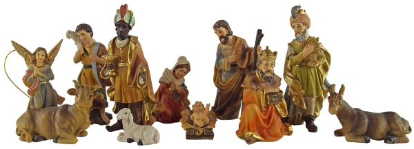 Wunderschöne Krippenfiguren 12-tlg., ca. 11 cm, K 502