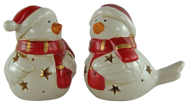 Süße LED Vögel ca. 10 cm - Weihnachtsdekoration