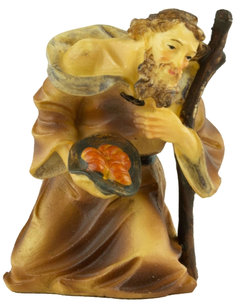 Handbemalte Krippenfigur Bettler, ca. 7 cm, K 001-21