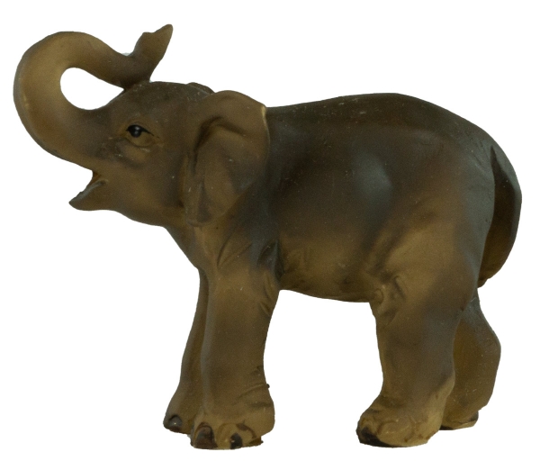Preview: Handbemalte Krippenfigur Elefant klein, ca. 5,5 cm, K 005-25
