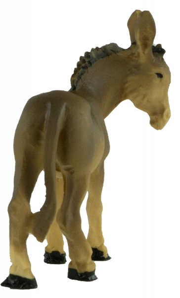 Preview: Handbemalte Krippenfigur Esel stehend, ca. 7,5 cm, K 001-5