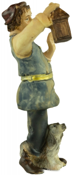 Preview: Handbemalte Krippenfigur Hauswirt mit Laterne, ca. 9 cm, K 134-19