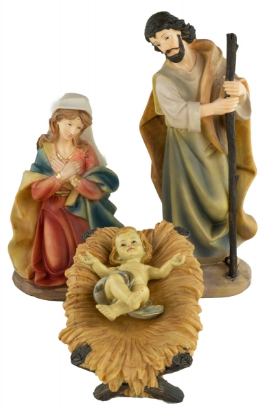 Große Krippenfiguren Heilige Familie 4-tlg., ca. 30 cm, K 187-01