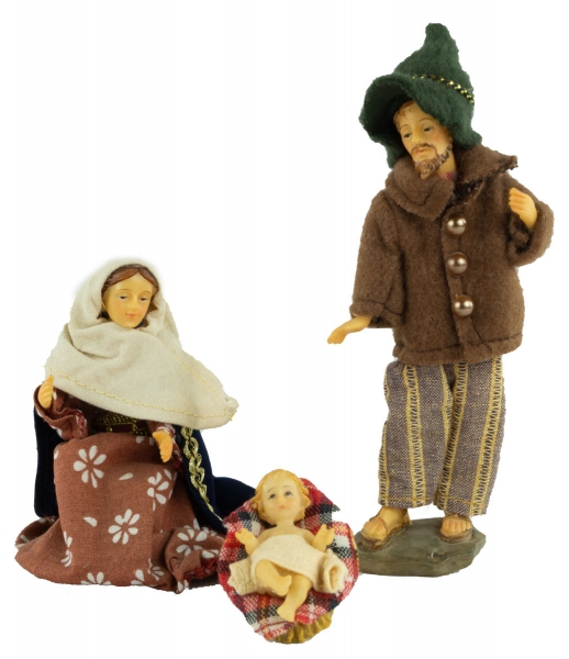 Alpländische Ankleidefiguren Heilige Familie 3-tlg., ca. 13 cm, K 108-01