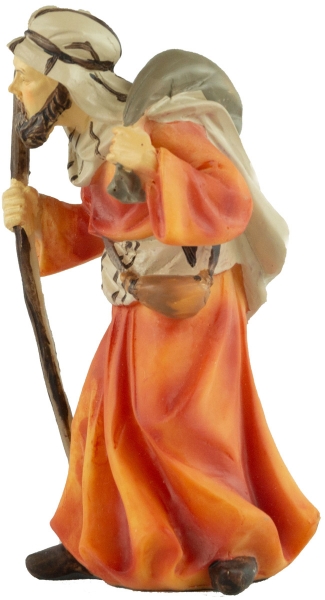 Preview: Handbemalte Krippenfigur Kameltreiber, ca. 10,5 cm, K 001-14