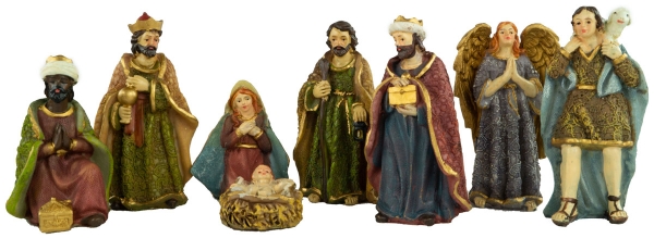 Faszinierende Krippenfiguren 8-tlg., ca. 10,5 cm, 10056872