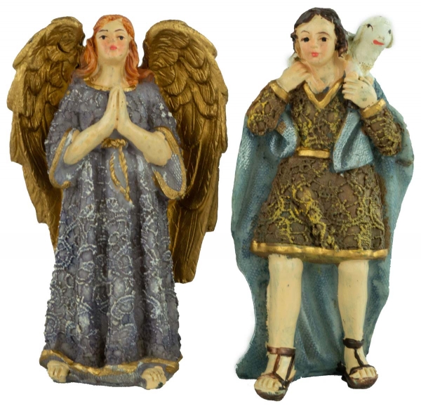 Preview: Faszinierende Krippenfiguren 8-tlg., ca. 10,5 cm, 10056872