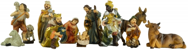 Hochwertige Krippenfiguren 12-tlg., ca. 8 cm, K 004