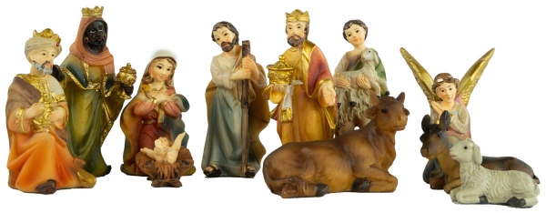 Stimmungsvolle Krippenfiguren 12-tlg., ca. 7 cm, K 181