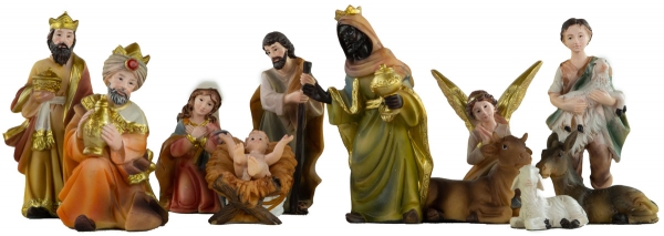 Wundervolle Krippenfiguren 12-tlg., ca. 11 cm, K 183