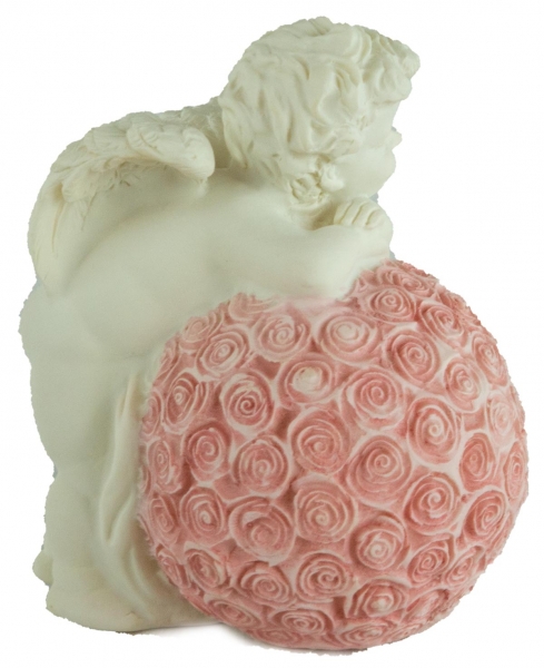 Preview: Lieblicher Engel Rosenkugel 2er Set ca. 10 cm - Dekoration