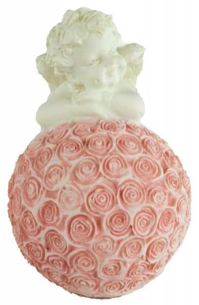 Preview: Lieblicher Engel Rosenkugel 2er Set ca. 10 cm - Dekoration