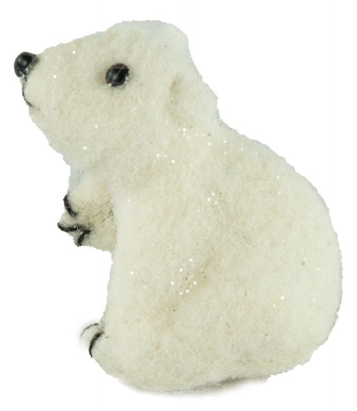 Preview: Bezaubernde Stoffeisbären 3er Set ca. 7 cm - Weihnachtsdekoration