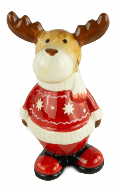 Preview: Bezaubernde Elche 2er Set mittel ca. 12 cm - Weihnachtsdekoration