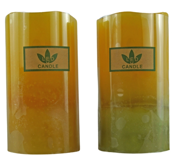 Tolle Echtwachskerzen 2er Set ca. 14,5 cm - Weihnachtsdekoration