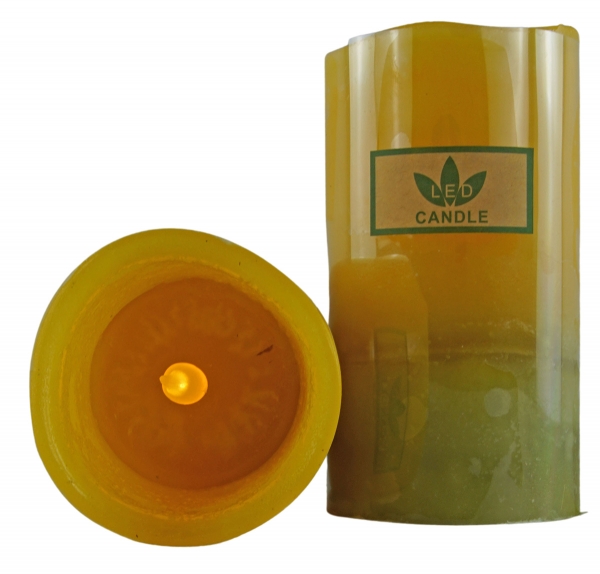 Preview: Tolle Echtwachskerzen 2er Set ca. 14,5 cm - Weihnachtsdekoration