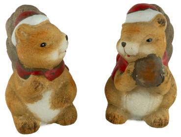 Bezaubernde Eichhörnchen 2er Set ca. 10 cm - Weihnachtsdekoration