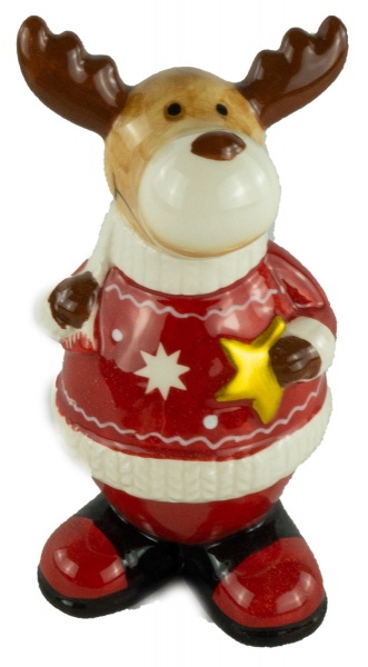 Preview: Bezaubernde Elche 2er Set groß ca. 15 cm - Weihnachtsdekoration