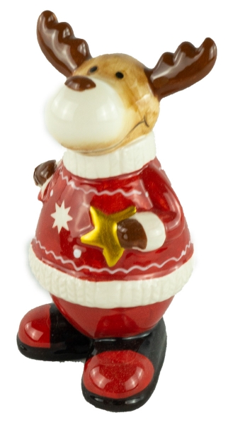 Preview: Bezaubernde Elche 2er Set groß ca. 15 cm - Weihnachtsdekoration