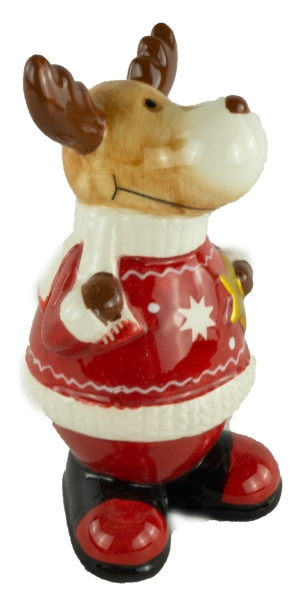 Preview: Bezaubernde Elche 2er Set groß ca. 15 cm - Weihnachtsdekoration