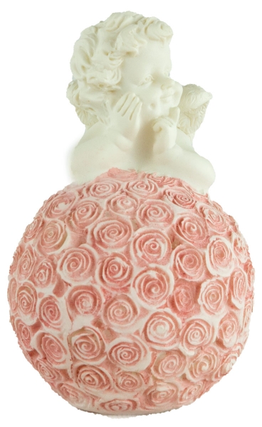 Preview: Lieblicher Engel Rosenkugel 2er Set ca. 10 cm - Dekoration